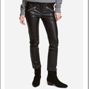 H\&M Divided Faux Leather Pants Black Size 8 Skinny Zipper